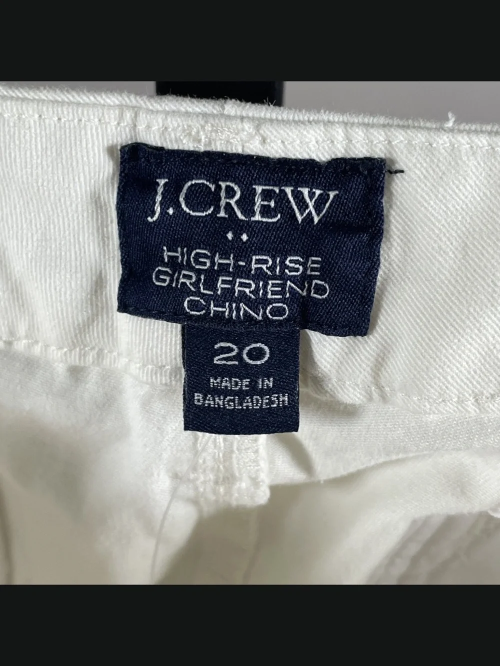 NEW J Crew Pants Womens 20 off white straight leg girlfriend chino preppy casual